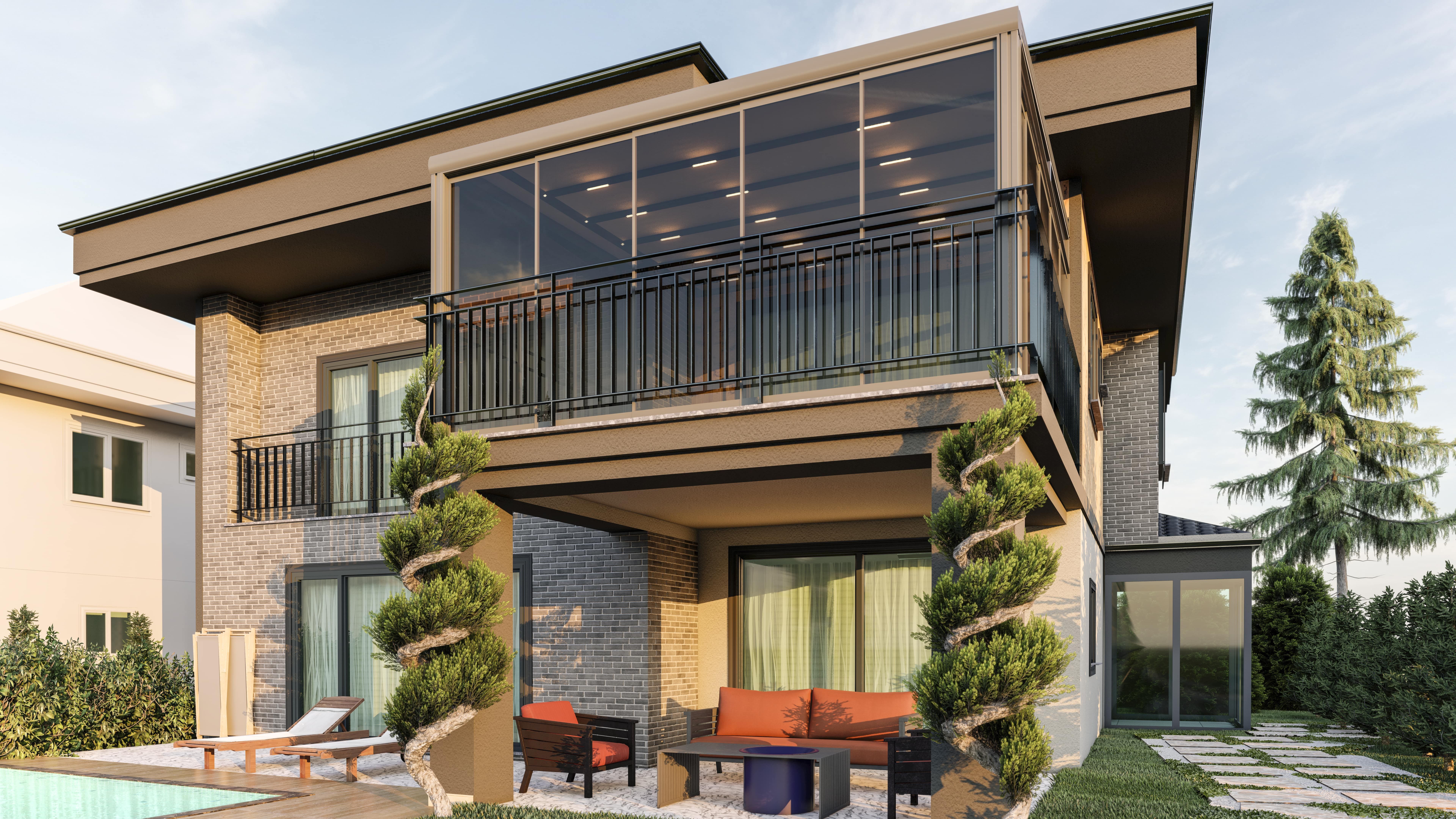 Pergola Hareketli Tavan Sistemi